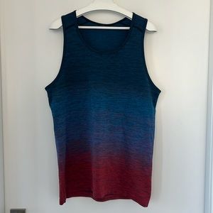 Lululemon Men's Metal Vent Tank Gradient Blue/Red in Large